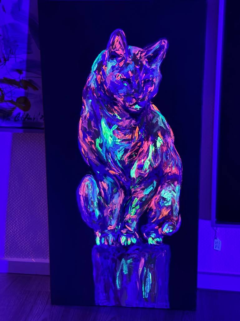 Original Pop Art Cats Painting by Nicole Leidenfrost