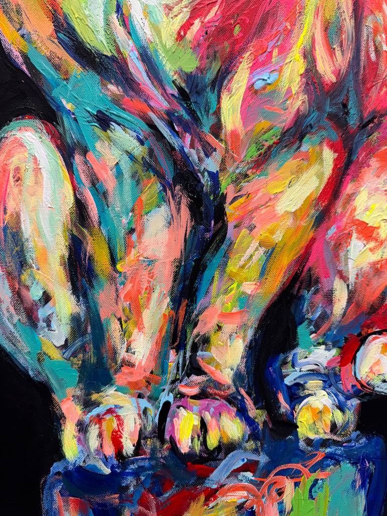 Original Pop Art Cats Painting by Nicole Leidenfrost
