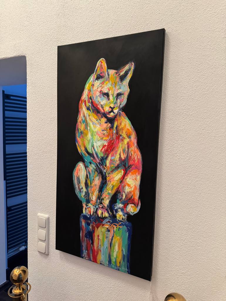 Original Pop Art Cats Painting by Nicole Leidenfrost