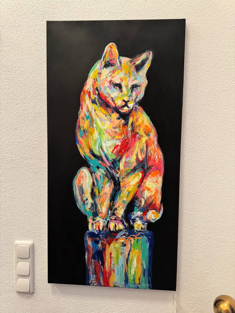 Original Pop Art Cats Painting by Nicole Leidenfrost