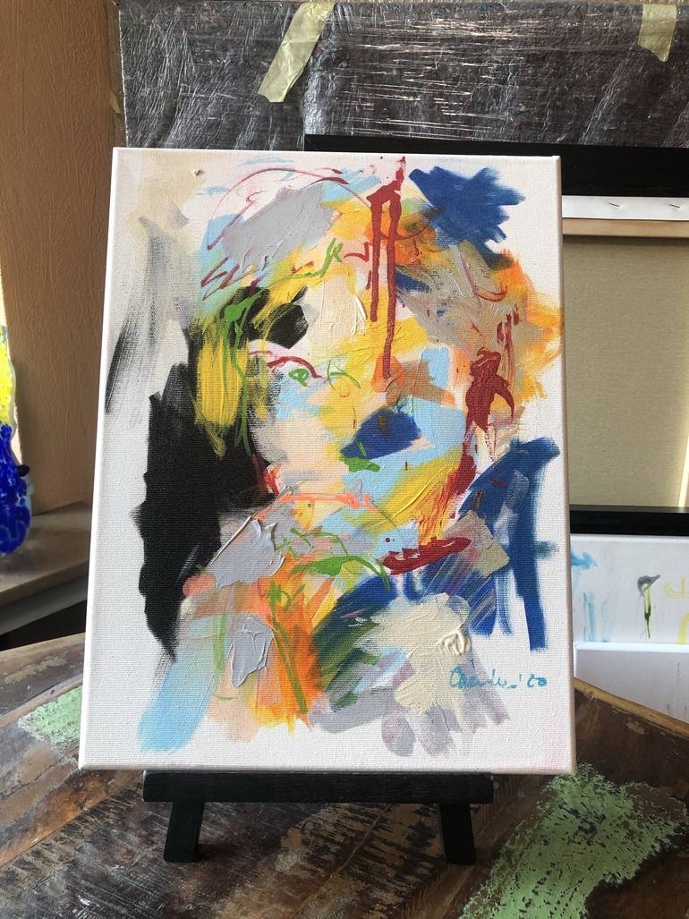 Original Expressionism Portrait Painting by Nicole Leidenfrost