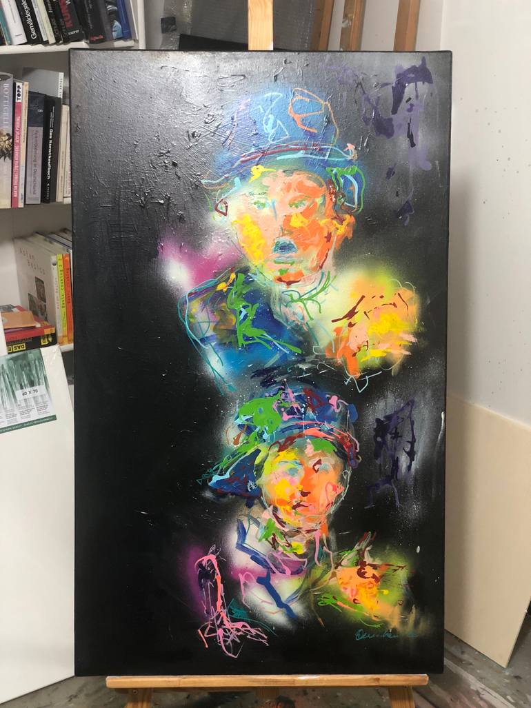 Original Abstract Expressionism Cinema Painting by Nicole Leidenfrost