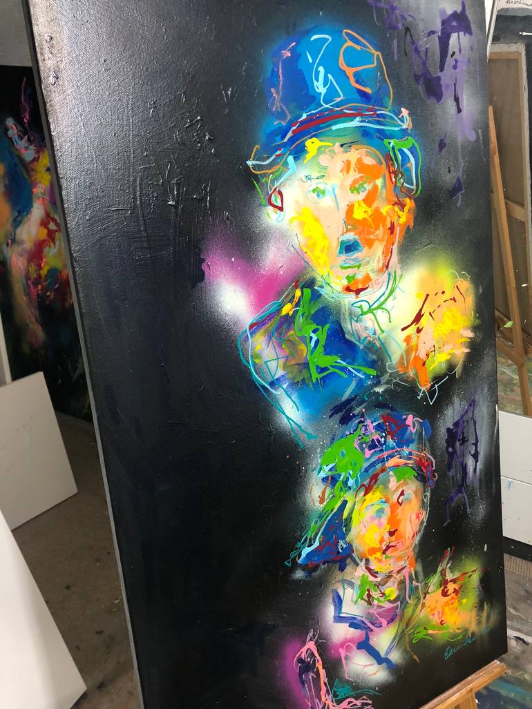 Original Abstract Expressionism Cinema Painting by Nicole Leidenfrost