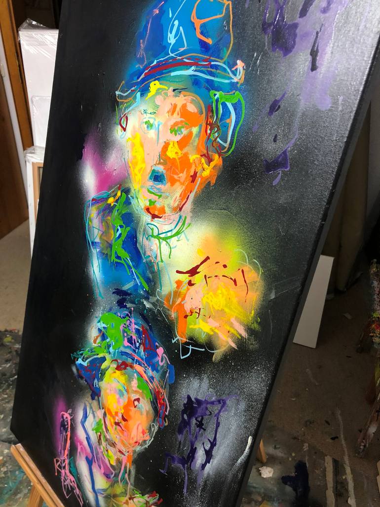 Original Abstract Expressionism Cinema Painting by Nicole Leidenfrost