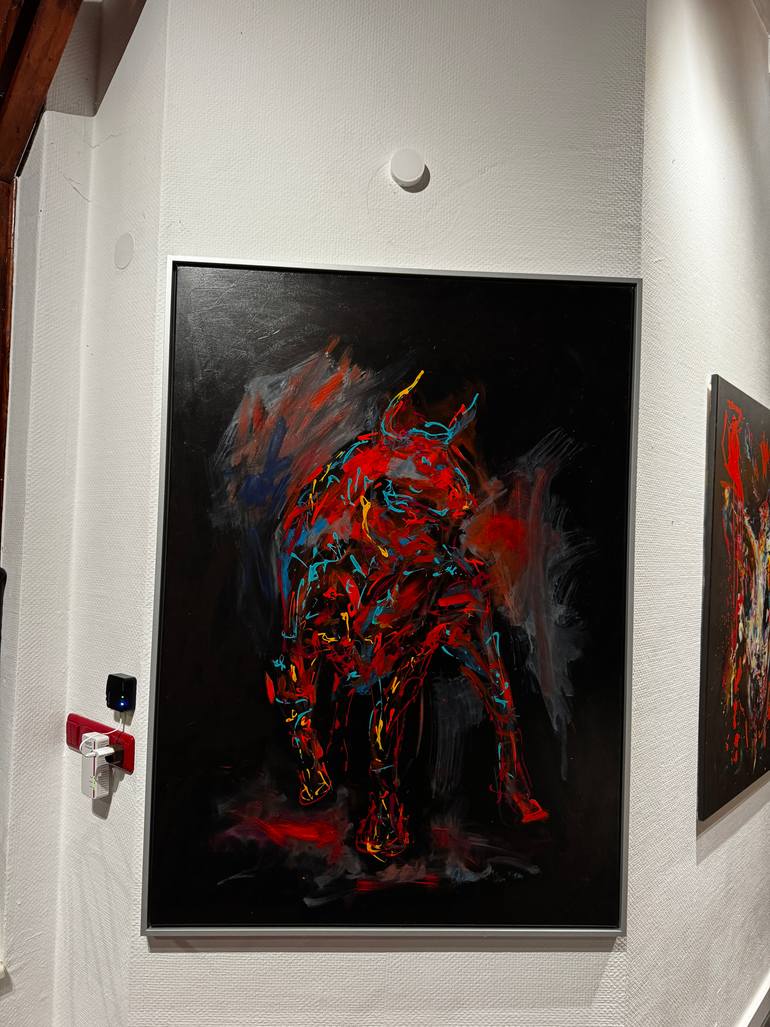 Original Abstract Expressionism Animal Painting by Nicole Leidenfrost