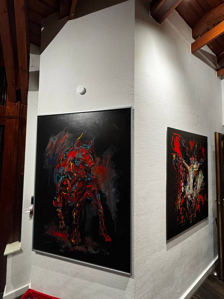 Original Abstract Expressionism Animal Painting by Nicole Leidenfrost