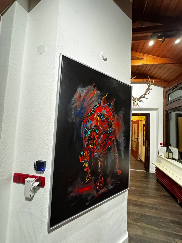 Original Abstract Expressionism Animal Painting by Nicole Leidenfrost