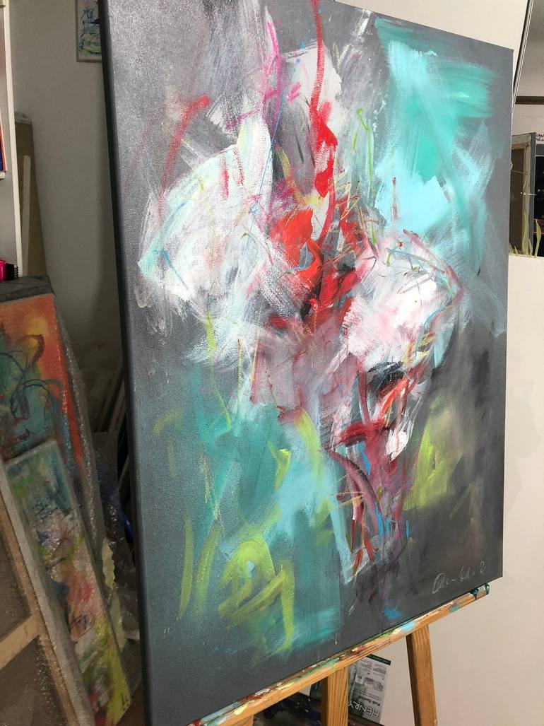 Original Abstract Expressionism Abstract Painting by Nicole Leidenfrost