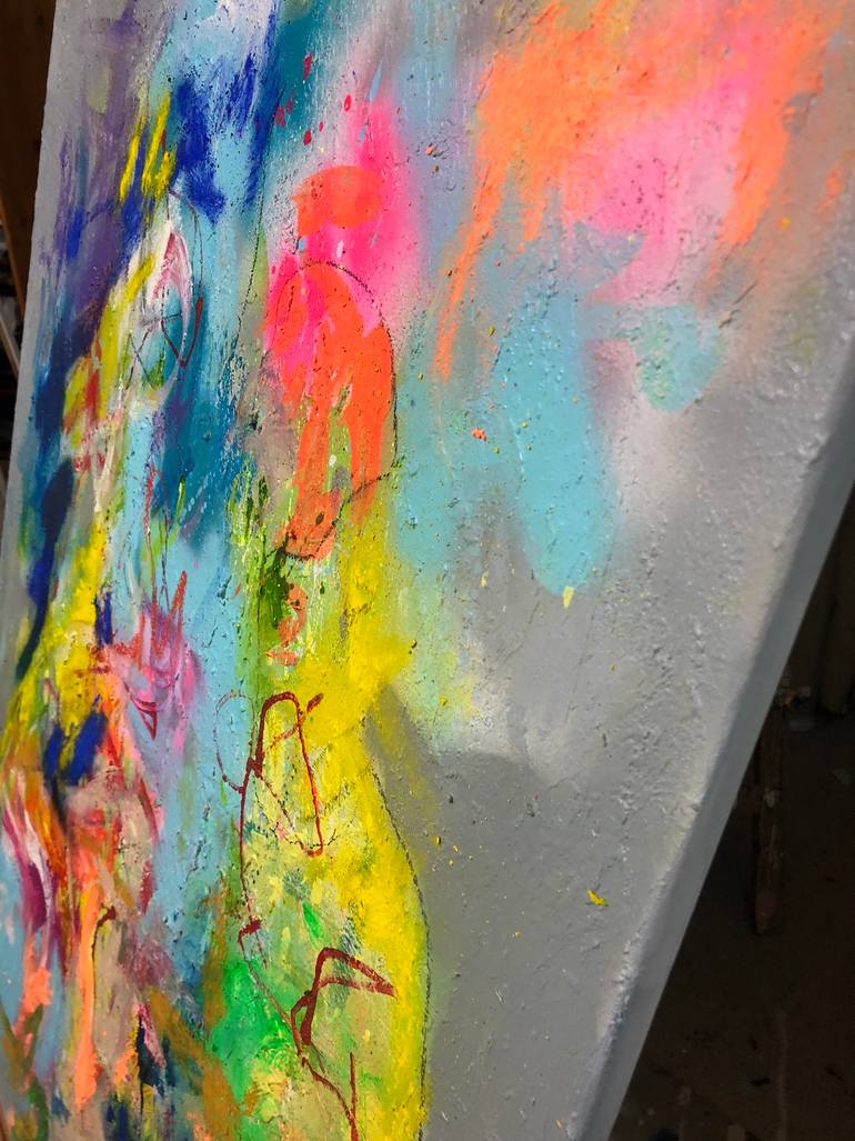 Original Abstract Expressionism Abstract Painting by Nicole Leidenfrost