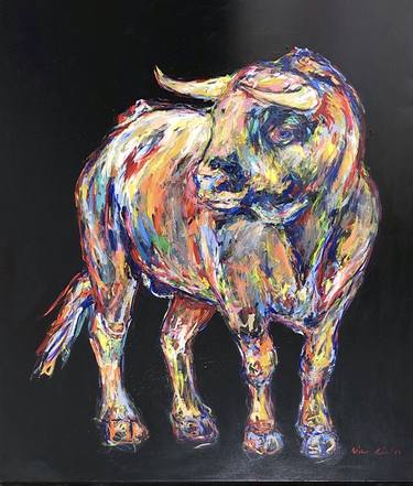 Print of Abstract Expressionism Cows Paintings by Nicole Leidenfrost