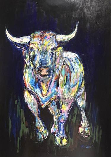 Print of Figurative Cows Paintings by Nicole Leidenfrost
