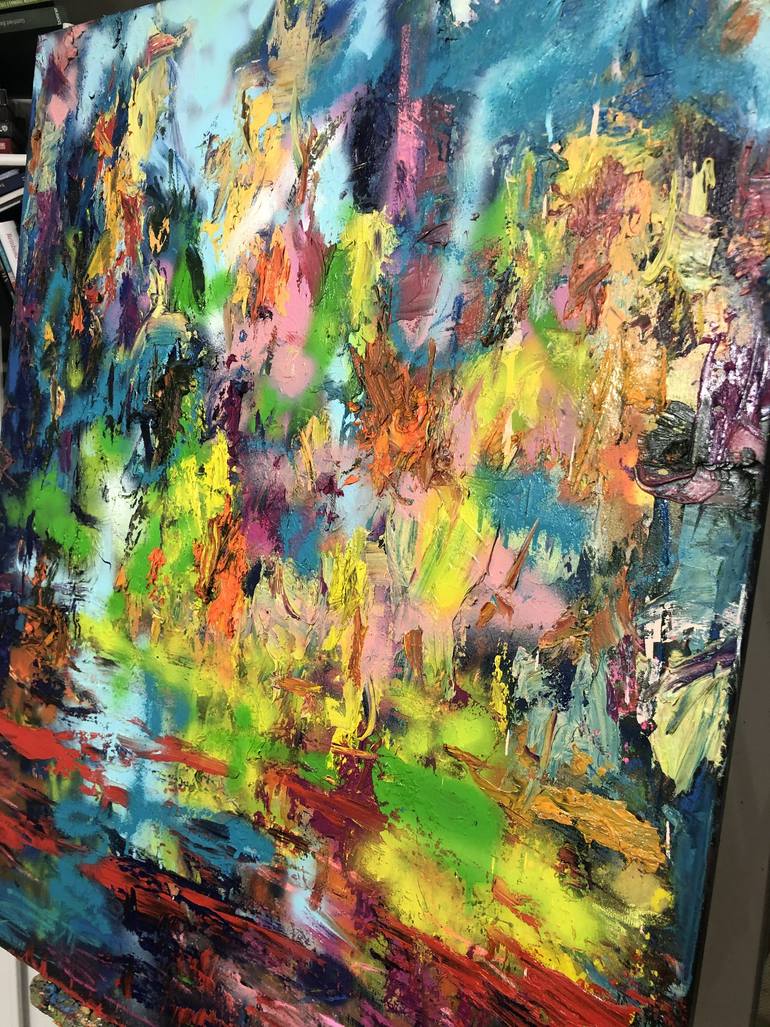 Original Abstract Expressionism Abstract Painting by Nicole Leidenfrost