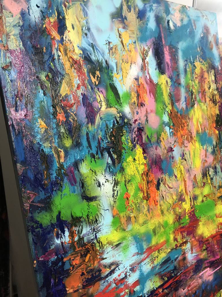 Original Abstract Expressionism Abstract Painting by Nicole Leidenfrost