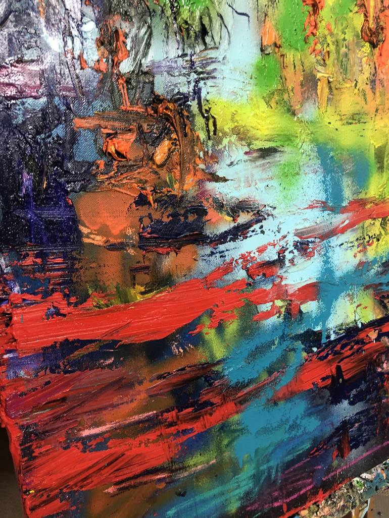 Original Abstract Expressionism Abstract Painting by Nicole Leidenfrost