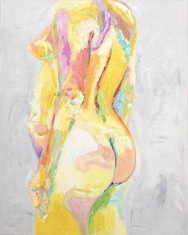 Print of Abstract Expressionism Nude Paintings by Nicole Leidenfrost