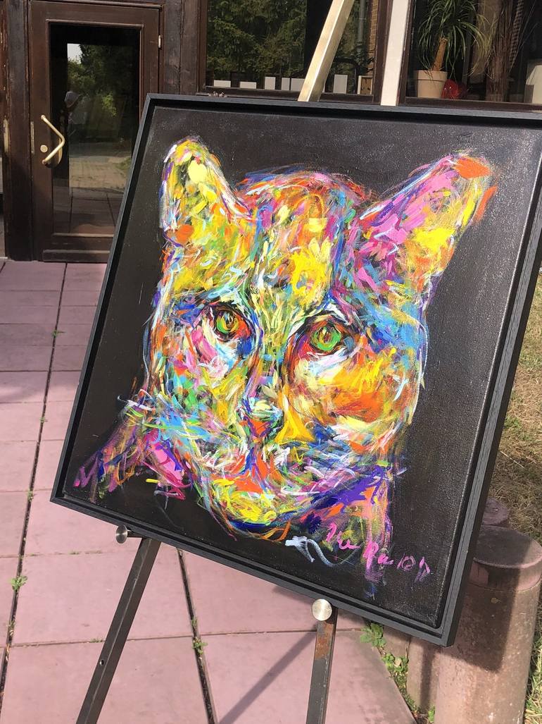Original Abstract Expressionism Animal Painting by Nicole Leidenfrost