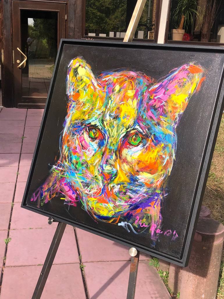 Original Abstract Expressionism Animal Painting by Nicole Leidenfrost