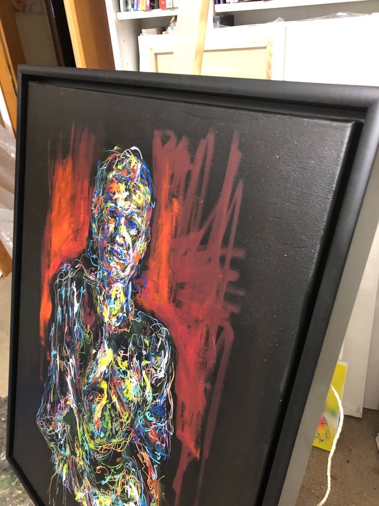 Original Abstract Expressionism People Painting by Nicole Leidenfrost