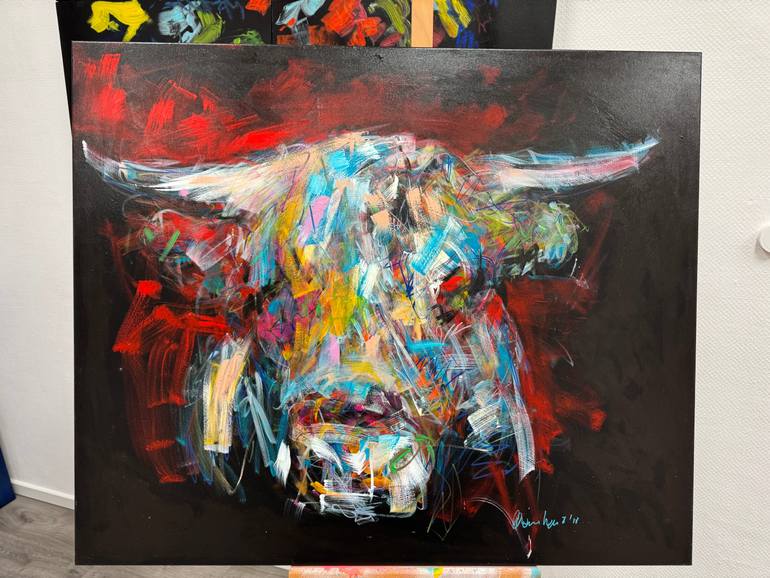 Original Expressionism Animal Painting by Nicole Leidenfrost