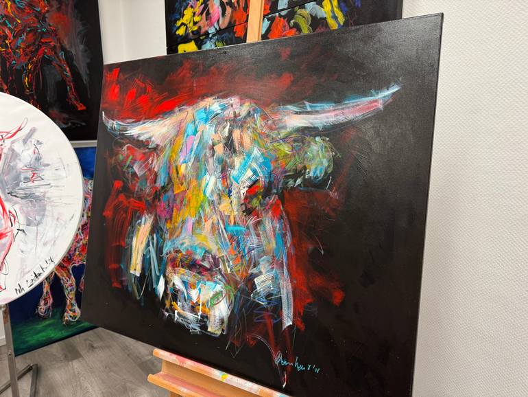 Original Expressionism Animal Painting by Nicole Leidenfrost