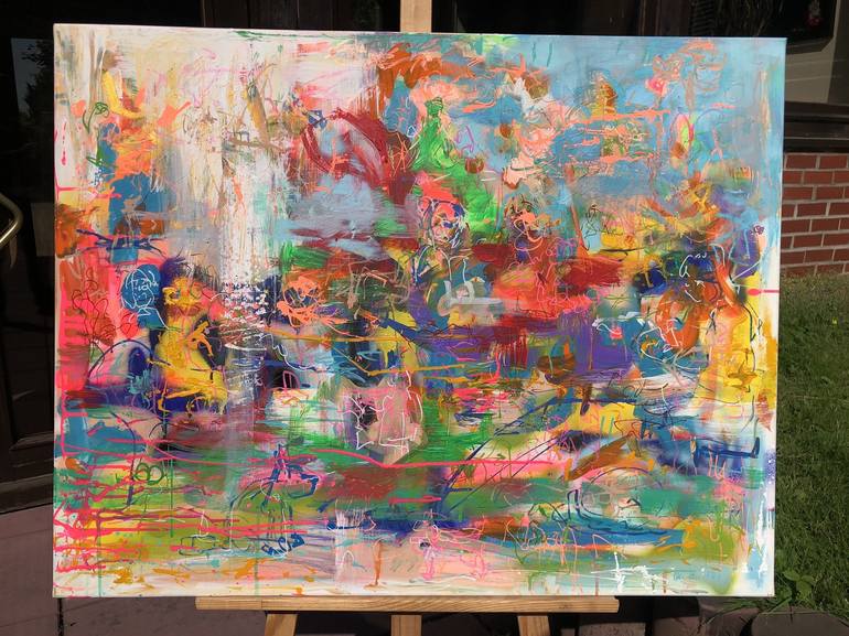 Original Abstract Expressionism Abstract Painting by Nicole Leidenfrost