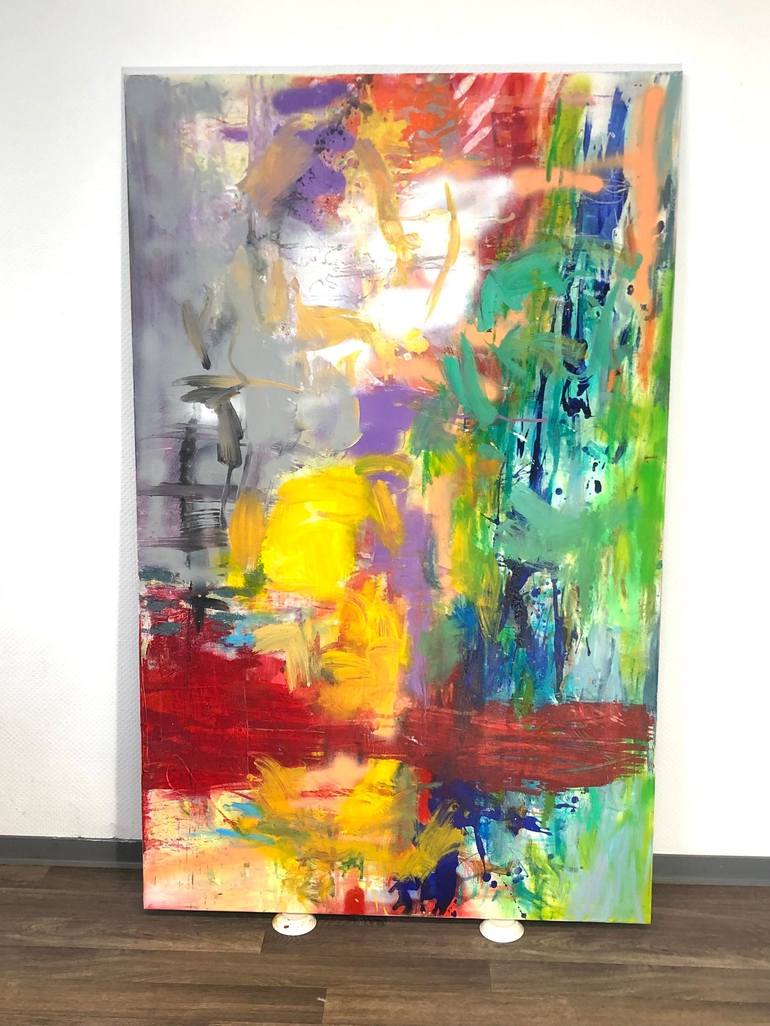 Original Abstract Expressionism Abstract Painting by Nicole Leidenfrost