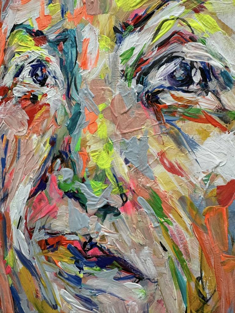 Original Abstract Expressionism Portrait Painting by Nicole Leidenfrost