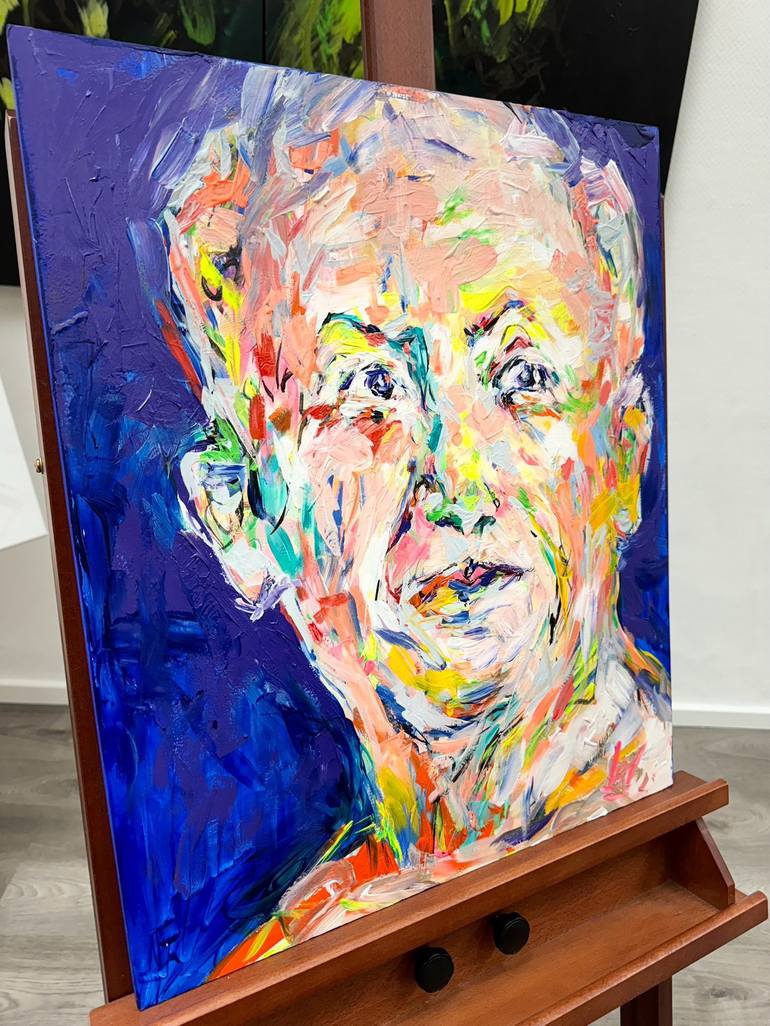 Original Abstract Expressionism Portrait Painting by Nicole Leidenfrost