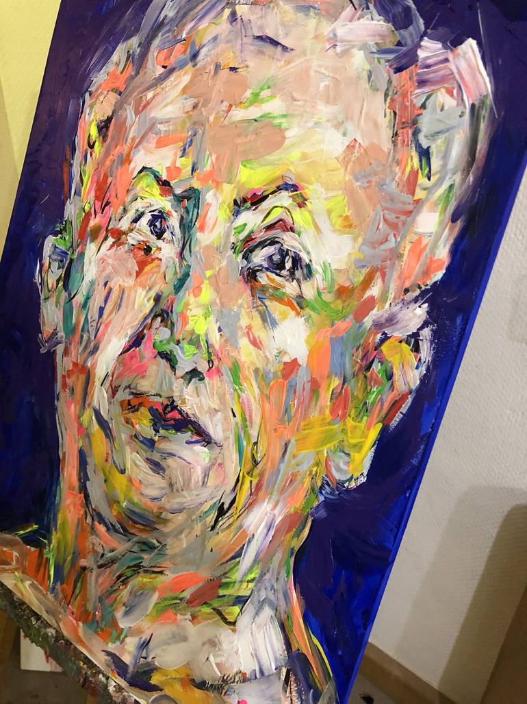 Original Abstract Expressionism Portrait Painting by Nicole Leidenfrost