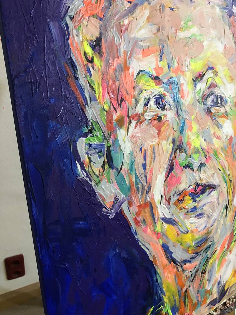 Original Abstract Expressionism Portrait Painting by Nicole Leidenfrost