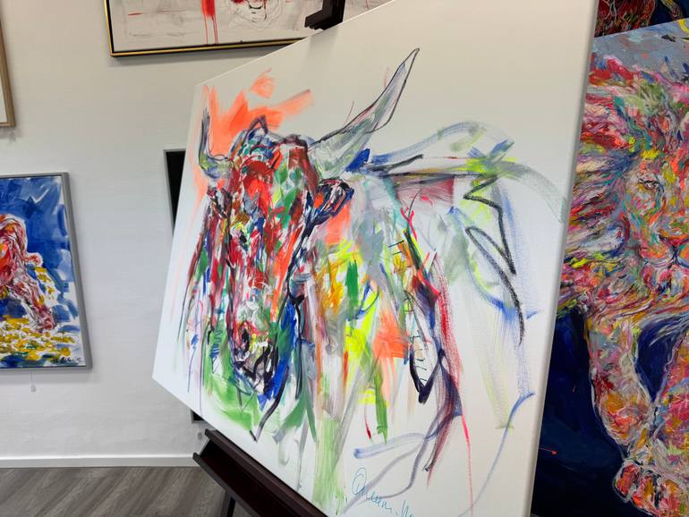 Original Abstract Expressionism Animal Painting by Nicole Leidenfrost