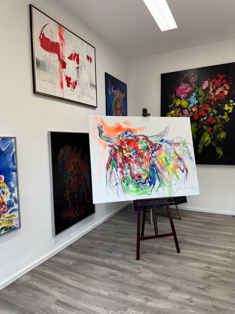 Original Abstract Expressionism Animal Painting by Nicole Leidenfrost