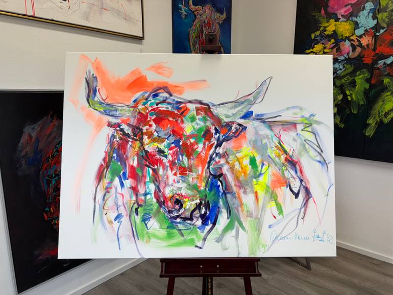 Original Abstract Expressionism Animal Painting by Nicole Leidenfrost