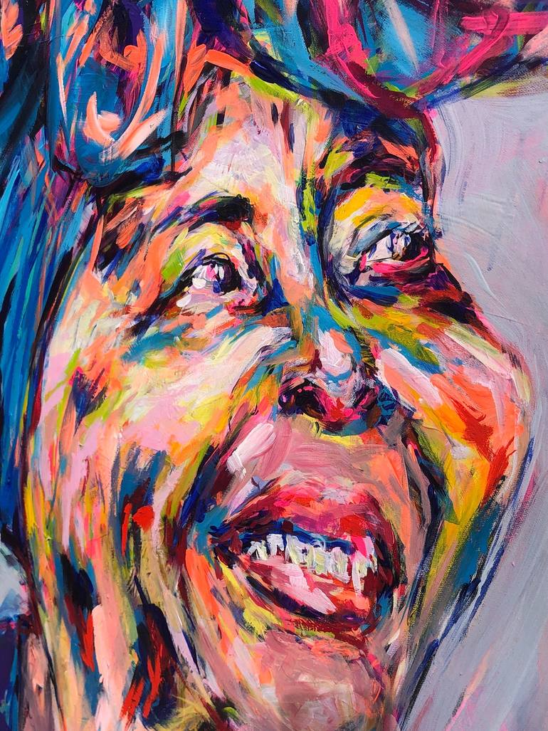 Original Modern Portrait Painting by Nicole Leidenfrost
