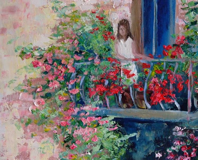 Original Impressionism Architecture Painting by Mary Kirova