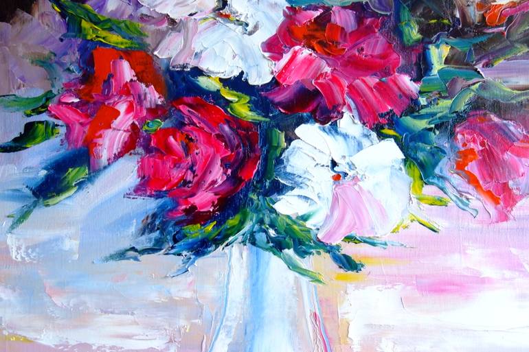 Original Impressionism Still Life Painting by Mary Kirova