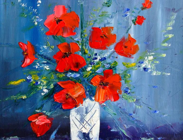 Original Impressionism Still Life Painting by Mary Kirova