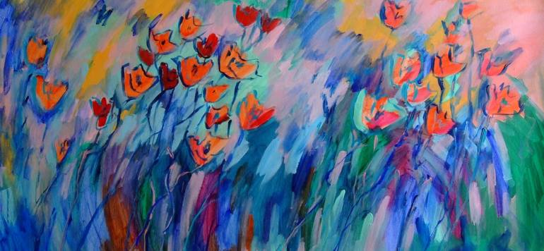 Original Floral Painting by Mary Kirova