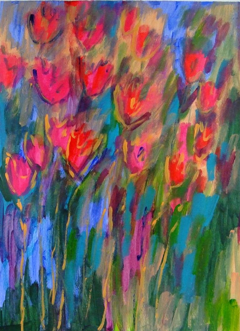 Original Floral Painting by Mary Kirova