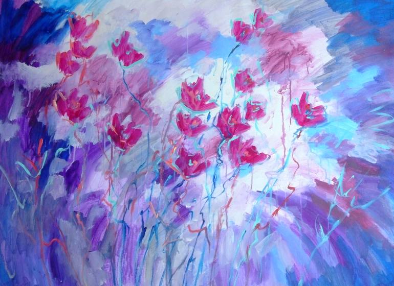 Original Floral Painting by Mary Kirova