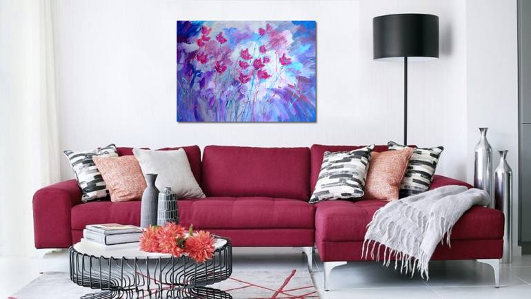 Original Art Deco Floral Painting by Mary Kirova