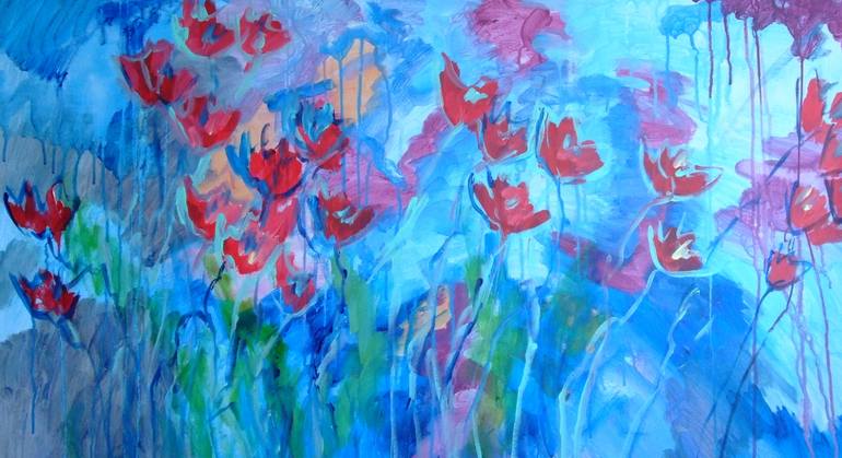 Original Floral Painting by Mary Kirova