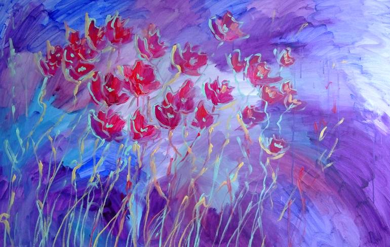 Original Floral Painting by Mary Kirova