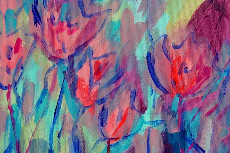 Original Illustration Floral Painting by Mary Kirova