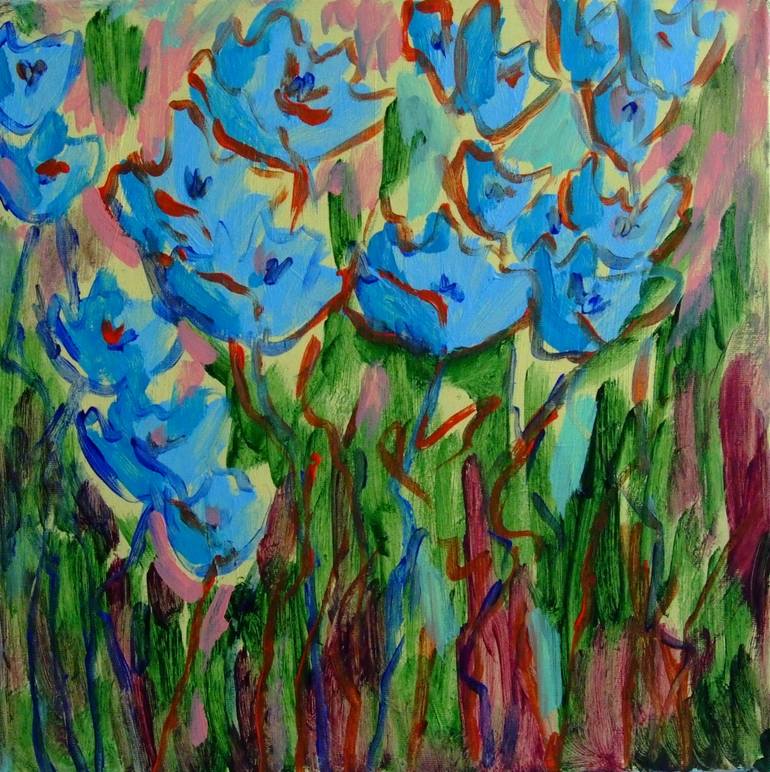 Original Conceptual Floral Painting by Mary Kirova