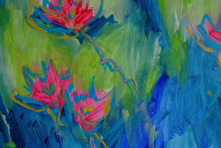 Original Conceptual Floral Painting by Mary Kirova