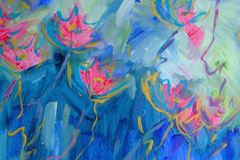 Original Conceptual Floral Painting by Mary Kirova