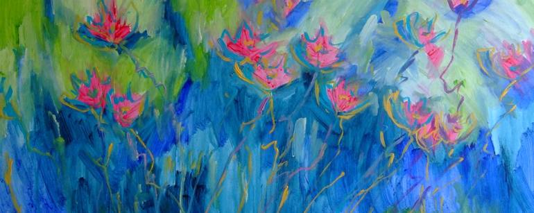 Original Conceptual Floral Painting by Mary Kirova