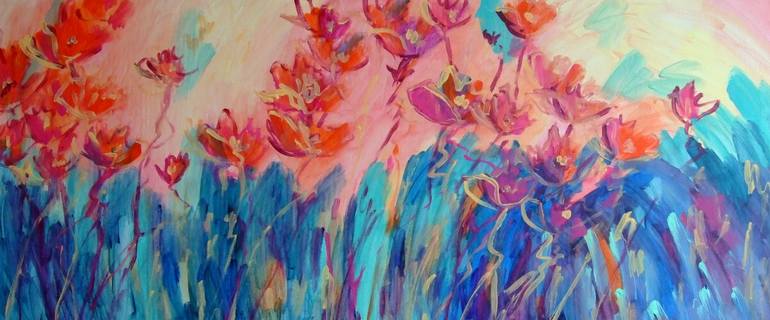 Original Illustration Floral Painting by Mary Kirova