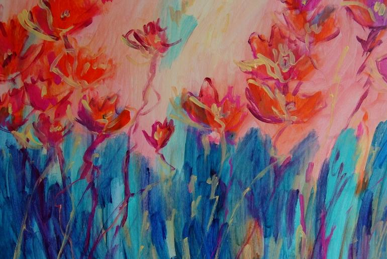 Original Illustration Floral Painting by Mary Kirova